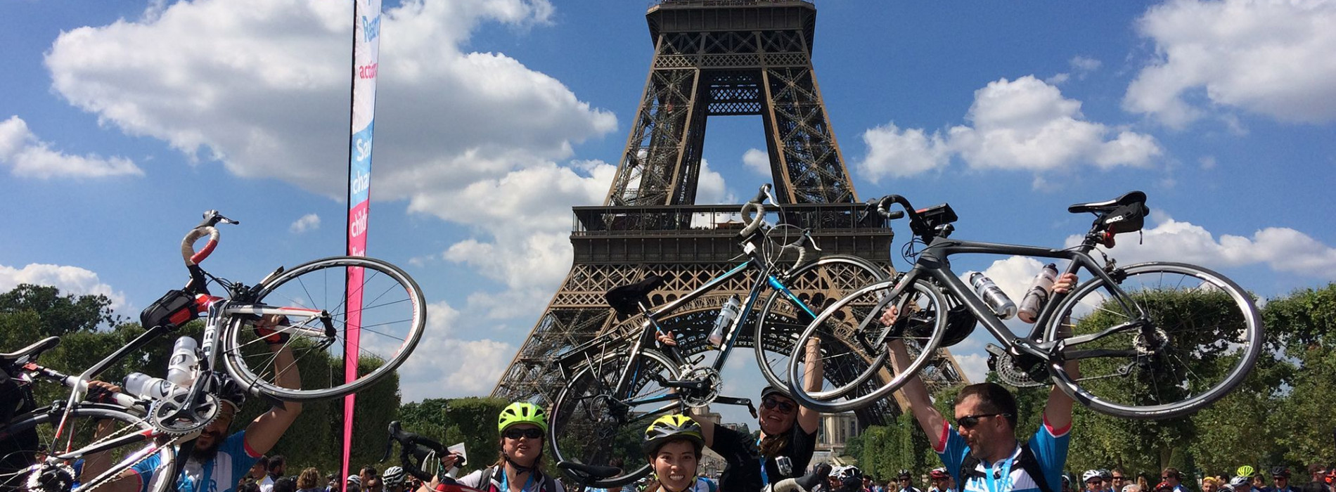 Celebrations under Eiffel Tower